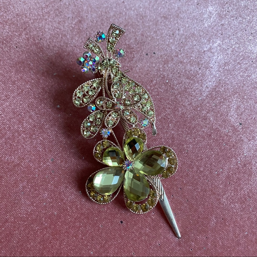 Studded Green Hair Clip